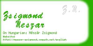zsigmond meszar business card